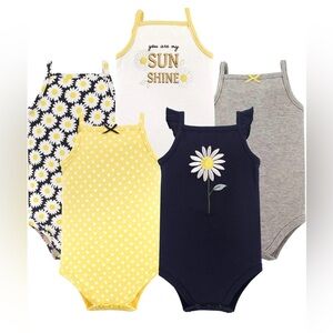 Hudson Baby Daisy Sleeveless Bodysuits | Set of 5 | 0-3 Months
